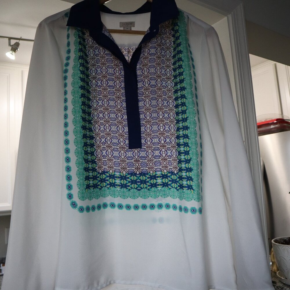 J.Crew silky print blouse